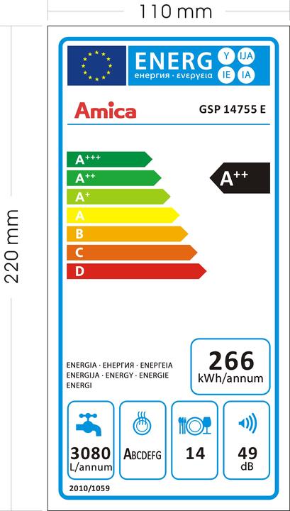 Energy Label Amica GSP14755E