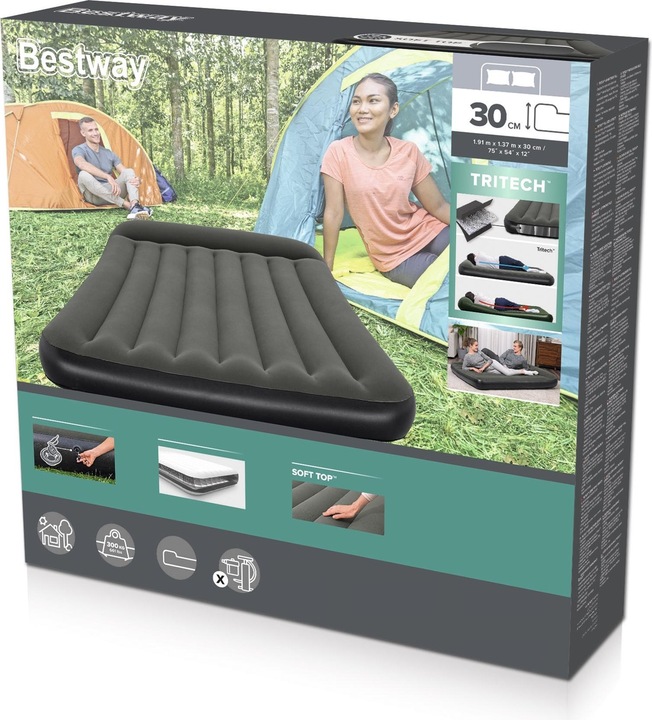 Actual product image Bestway Tritech Air Mattress Full 1.91 m x 1.37 m x 30 cm