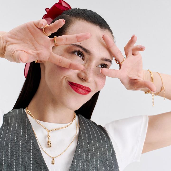 Immagine prodotto Thomas Sabo Halskette mit HARIBO Goldbär Anhänger vergoldet (Argento 925, 45 - 50 cm)