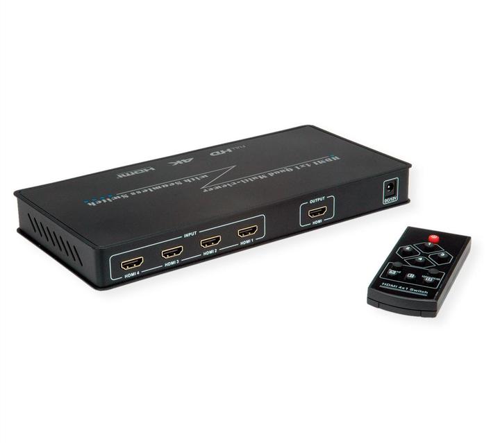 Actual product image Roline HDMI 4x1 QUAD Multi-Viewer Switch