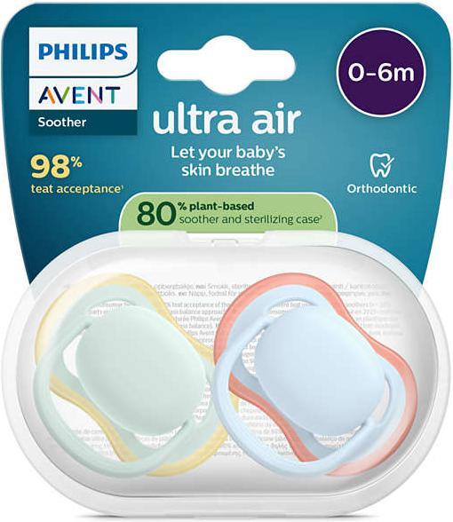 Actual product image Philips Avent Pacifier SCF087/01 ultra air (2x, 0 - 6 Months)