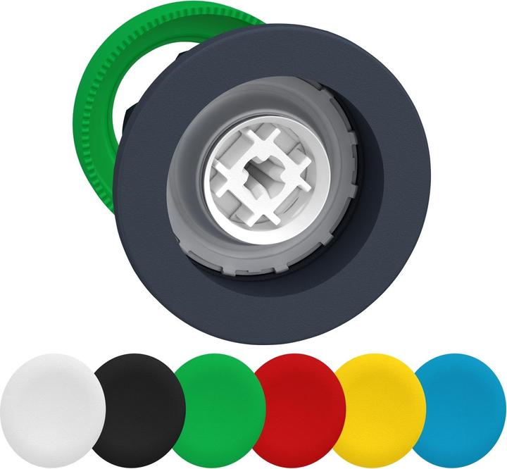 Produktbild Schneider Electric Flush Pushbutton Head With Set Of 6 Caps