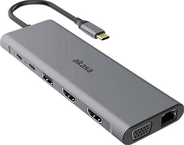 Actual product image Akasa USB Type-C 14-In-1 dokovacÃ stanice (USB-C, 3 Ports)