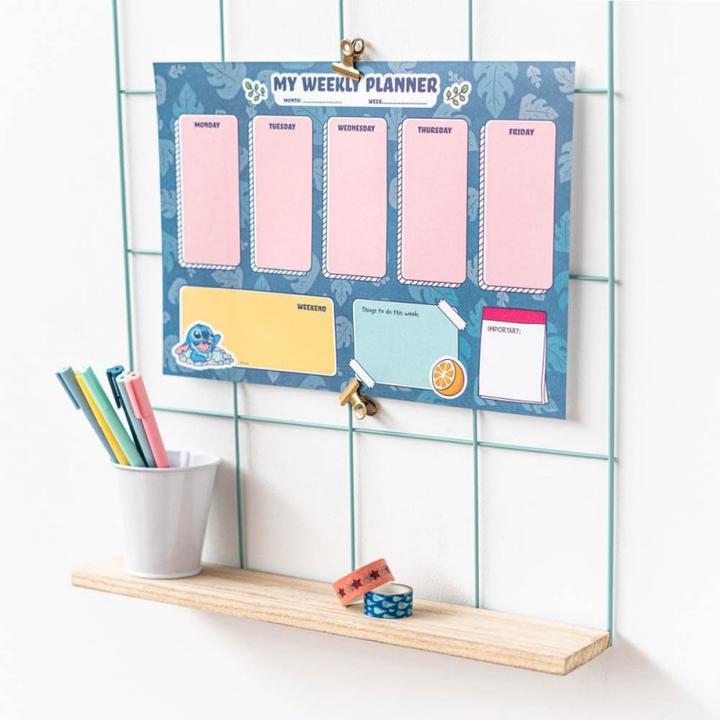 Image du produit Disney Stitch - Agenda semainier 54 pages A4 (21 x 21 cm, Allemand)