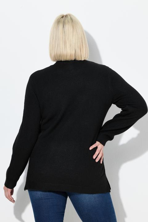 Produktbild Ulla Popken Pullover, Weihnachtsmotiv, Stehkragen, Langarm (48)