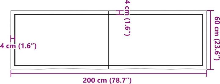 Produktbild vidaXL Wandregal (200 x 60 x 4 cm)