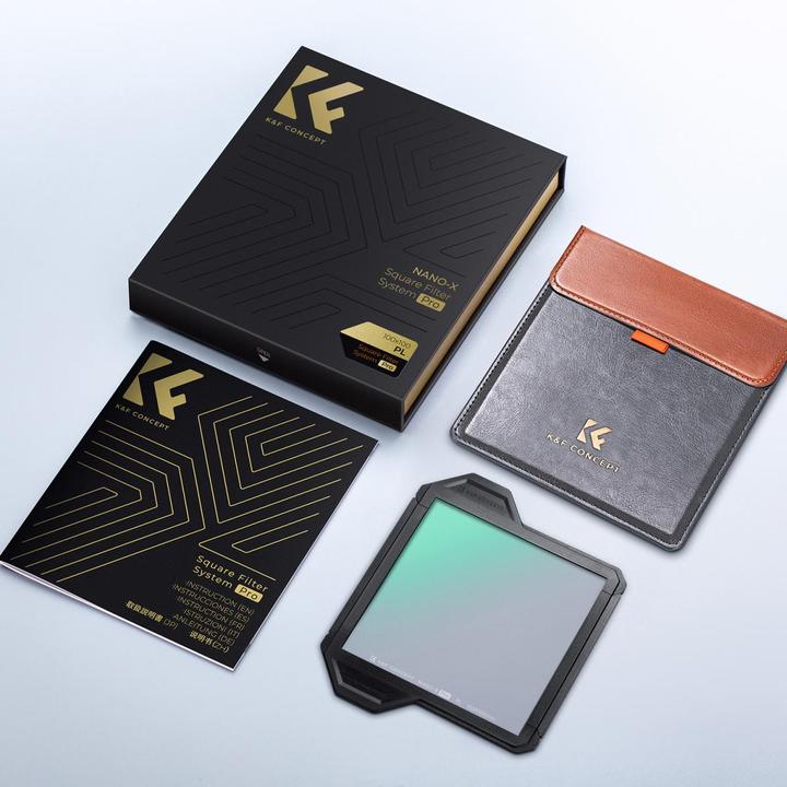 Produktbild K&F Concept 100*100*2mm, square PL lens, optical glass, HD, waterproof anti-scratch, Green Coating, X-PRO Series (100 mm, 100 mm)