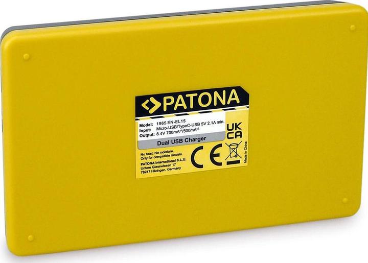 Actual product image Patona EN-EL15 Dual charger (Camera battery charger)