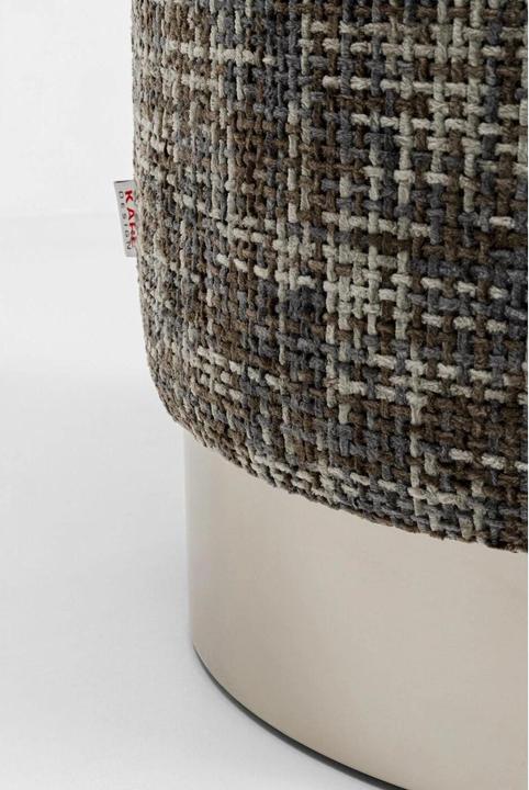 Produktbild Kare Design Hocker Berry High Silber Dunkelgrau Ø39cm