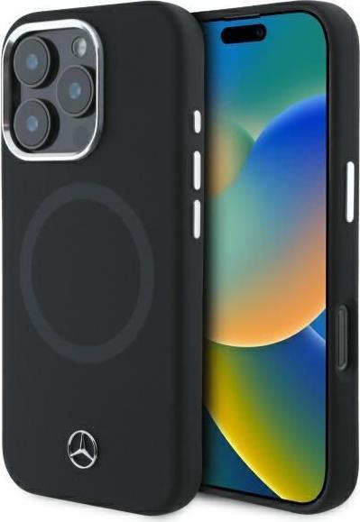 Actual product image Mercedes MEHMP16L23SUTTK iPhone 16 Pro 6.3" czarny/black hardcase Silicone Tonal Logo MagSafe (Apple iPhone 16 Pro)