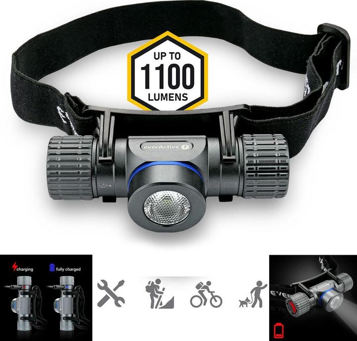 Everactive HL-1100R Force LED - Stirnlampe (1100 lm)