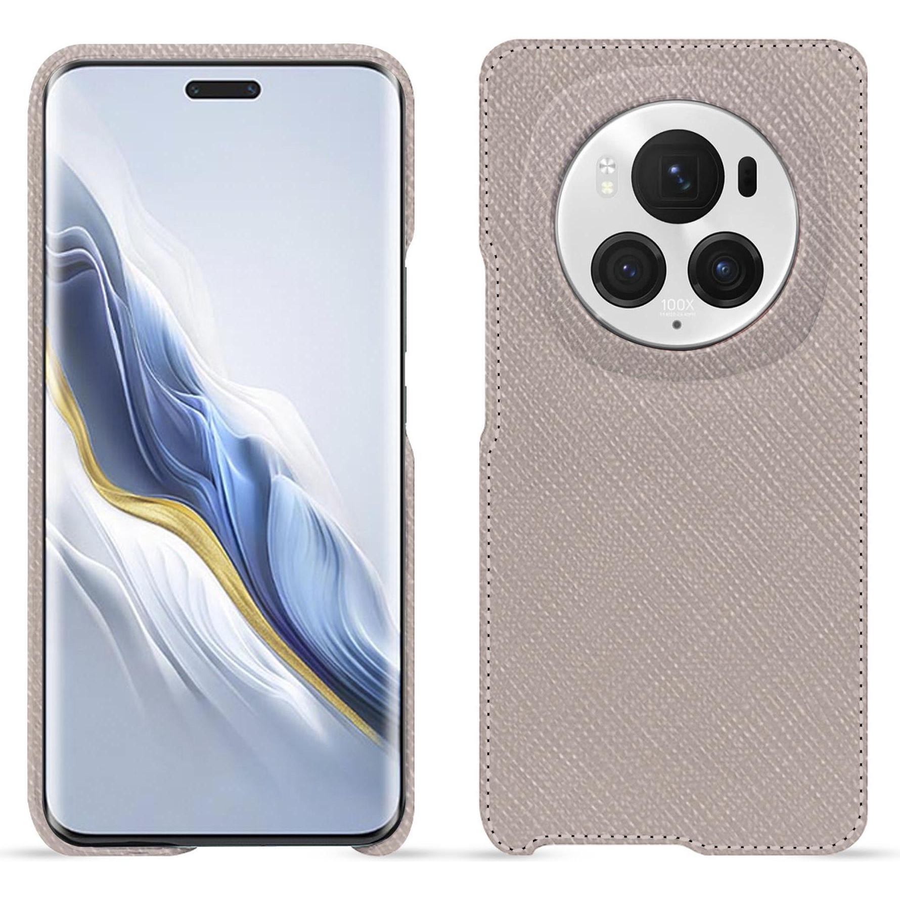 Noreve Lederschutzhülle (Honor Magic6 Pro), Smartphone Hülle, Beige