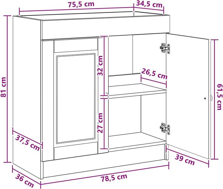 Produktbild vidaXL Badezimmerschrank
