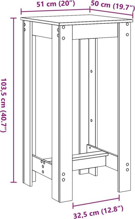 Image du produit VidaXL Table de bar
