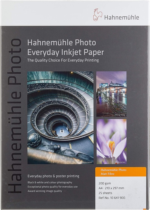 Produktbild Hahnemühle Photo Matt Fibre A 4 warmweiss 200 g 25 Blatt (200 g/m², A4, 25 x)