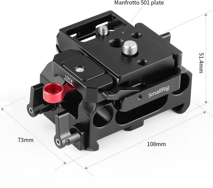 Actual product image SmallRig Blackmagic Design Pocket Cinema Camera Baseplate (Quick coupling plate)