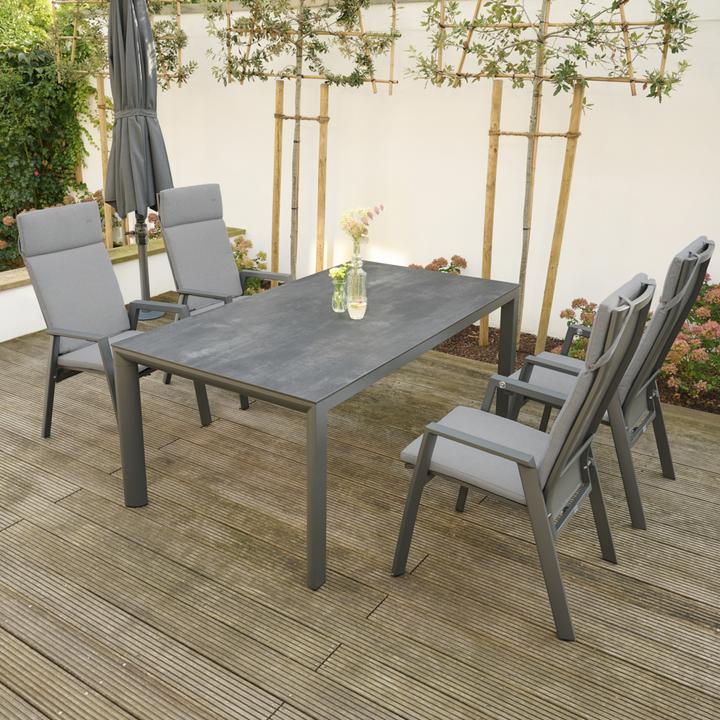 Actual product image Siena Garden Silva Dining Tisch 180x95cm matt anthrazit / HPL ferro (180 cm)