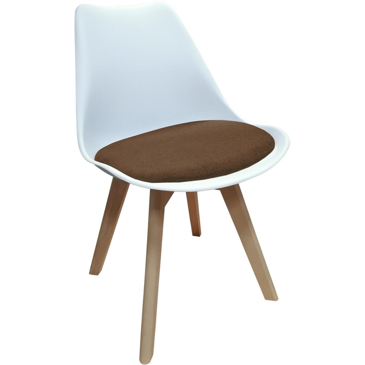 HTI-Living, Stühle, Esszimmerstuhl Atlanta Weiss/Braun