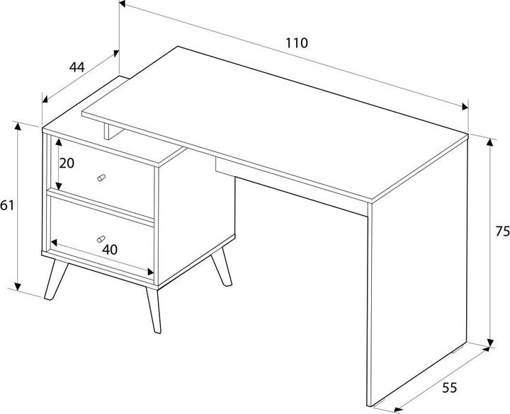 Produktbild Kalune Design Tiffany with Drawers (110 x 44 x 75 cm)
