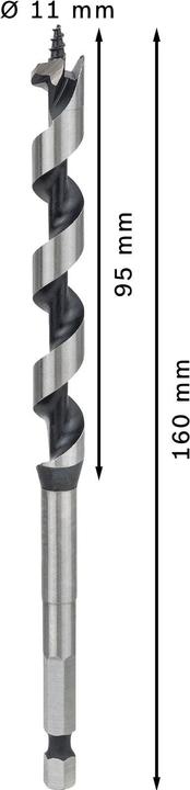 Image du produit Bosch Professional Zubehör Mèche à bois PRO Wood, 11 x 95 x 160 mm (11 mm)