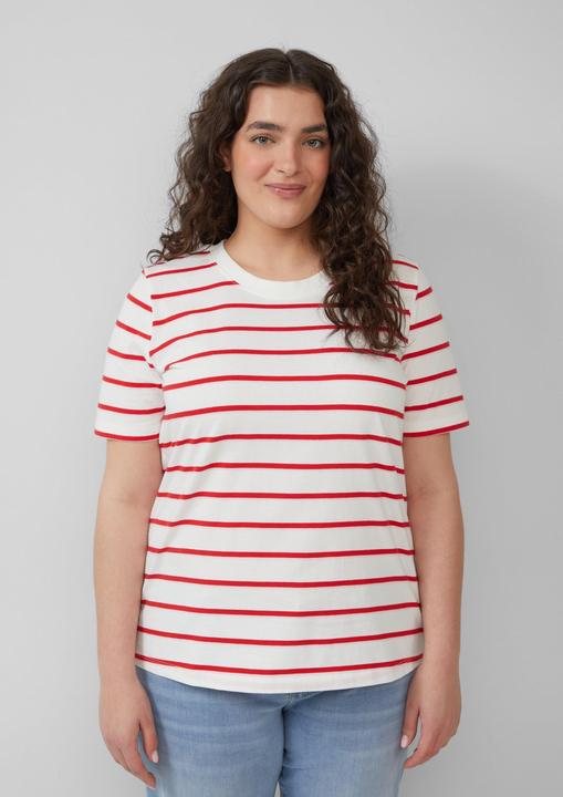 Produktbild S.Oliver T-Shirt Verkürztes Baumwoll-T-Shirt mit Streifen (48)