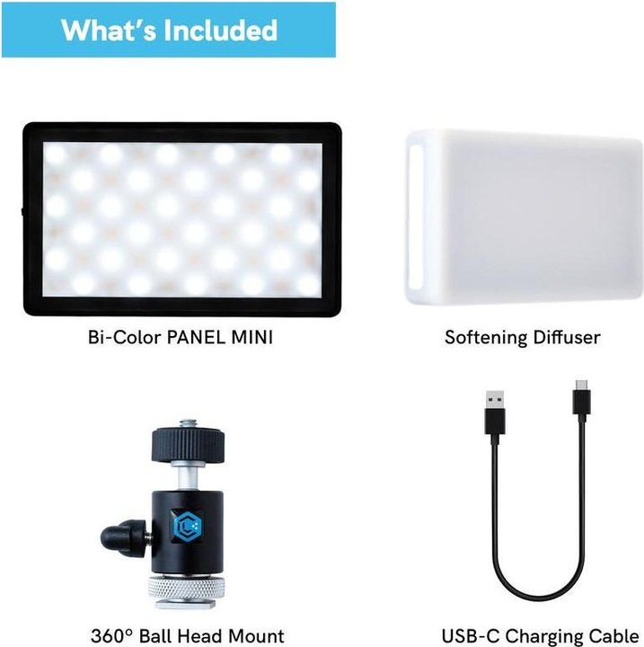 Actual product image Lume Cube Panel Mini with DSLR mount (Video light)