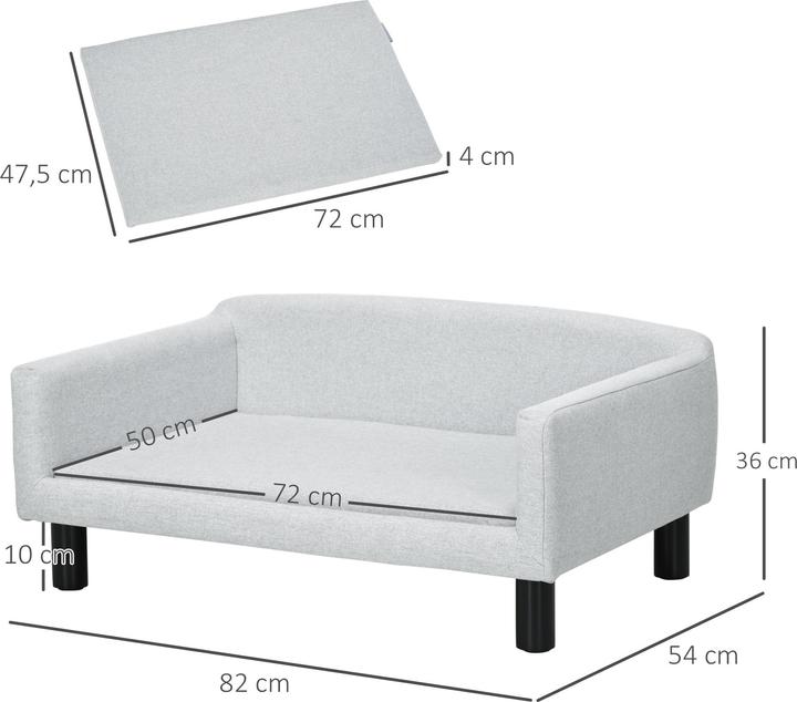 Image du produit PawHut Canapé pour chien recouvert d'un tissu moelleux (Chien)