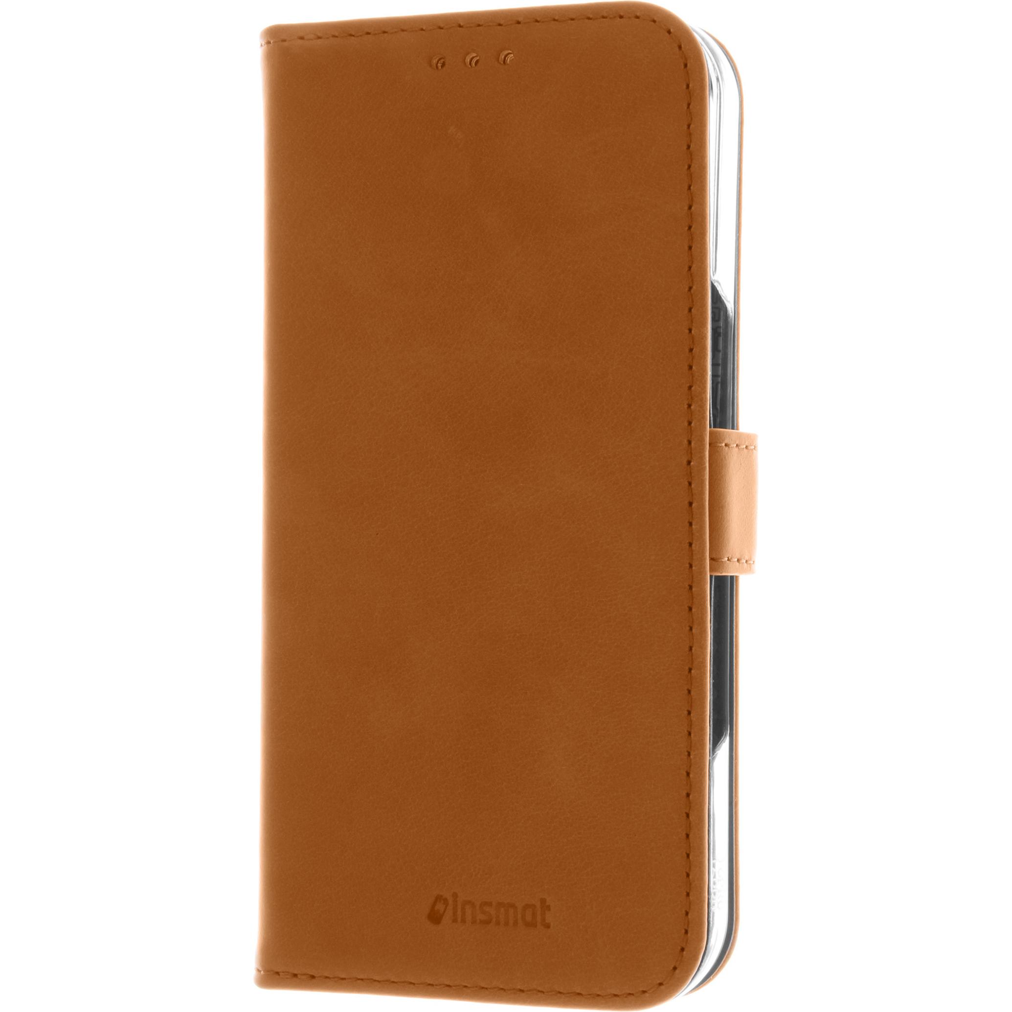 Insmat Premium Flipcase Iphone 16 Pro Brown (Apple iPhone 16 Pro), Smartphone Hülle, Braun