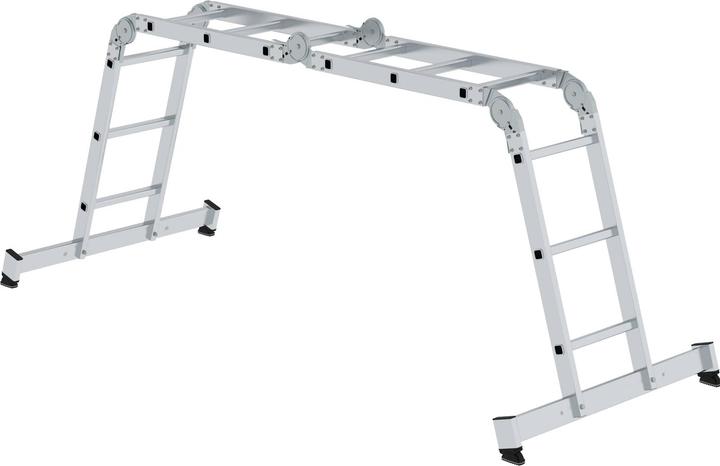 Produktbild kaiserkraft Vielzweckleiter 4-teilig mit nivello-Traverse 4x3 Sprossen (Mehrzweckleiter, 365 cm)