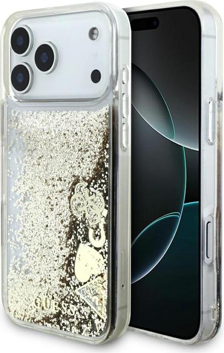 Produktbild Guess - Liquid Glitter Charms (GUHCP17XGLHFLGO) - iPhone 17 Pro Max - Gold (Apple iPhone 17 Pro Max)