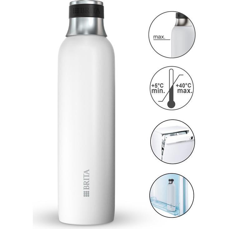 Thumbnail - Brita sodaTRIO Edelstahlflasche, Wassersprudler Zubehör, Weiss