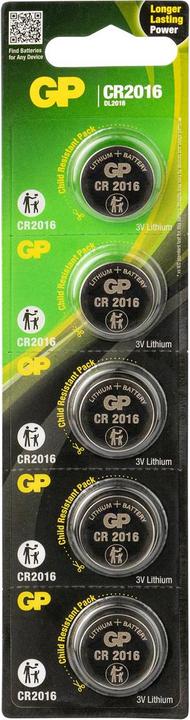 Actual product image GP Batteries Lithium Cell (5 pcs., CR2016, 90 mAh)