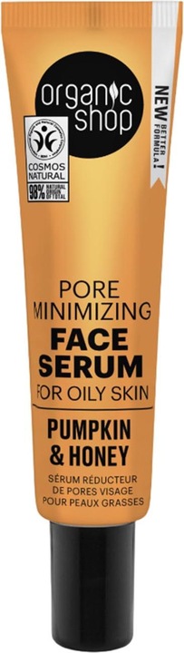 Immagine prodotto Organic Shop Siero viso per la pelle grassa che minimizza i pori, zucca e miele, 30 ml (30 ml)