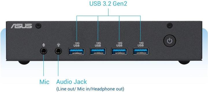 Actual product image ASUS PC PN43-SN100AD Intel N100 Black (Intel N100)