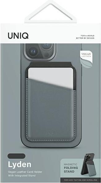 Immagine prodotto Uniq Lyden DS magnetyczny portfel RFID e stojak na telefon niebiesko-czarny/blu lavato-nero