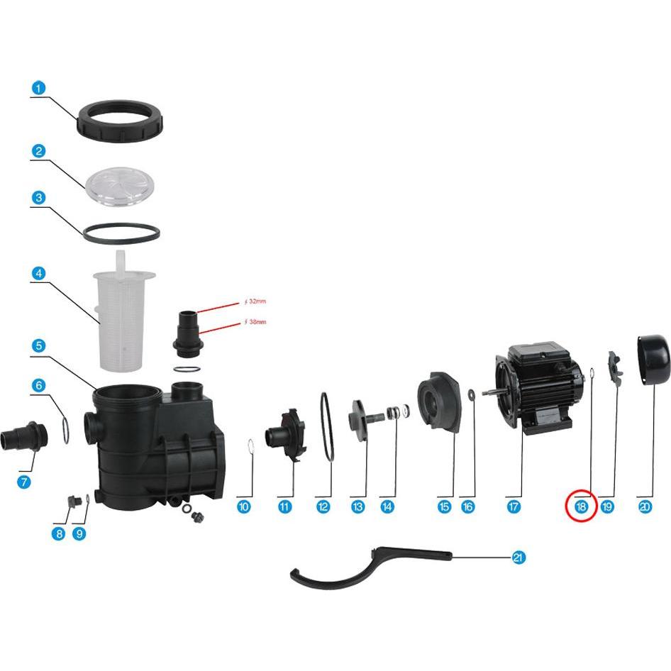 Thumbnail - SunSun, Pooltechnik, Schwimmbadpumpe HZS-200 300 Ersatzteil O-Ring 3 Pool Pumpe