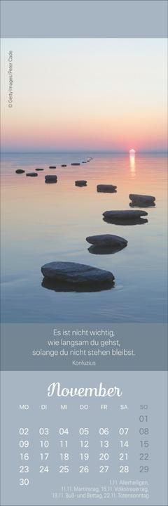 Produktbild Achtsamkeit Lesezeichen & Kalender 2026 (6 x 18 cm)