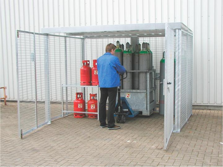 Produktbild eurokraft pro Gasflaschen-Gittercontainer