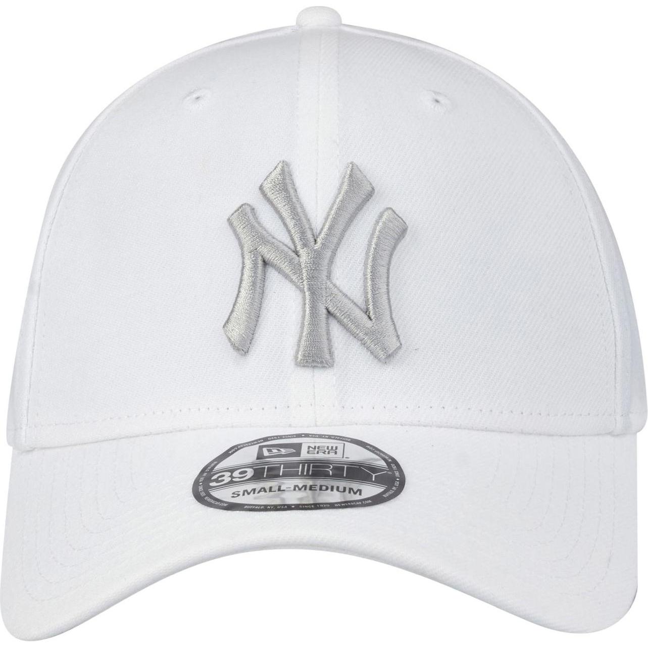 Thumbnail - New Era, Herren, Cap, 39Thirty Stretch Cap - New York Yankees weiss - M/L, Weiss, (M)