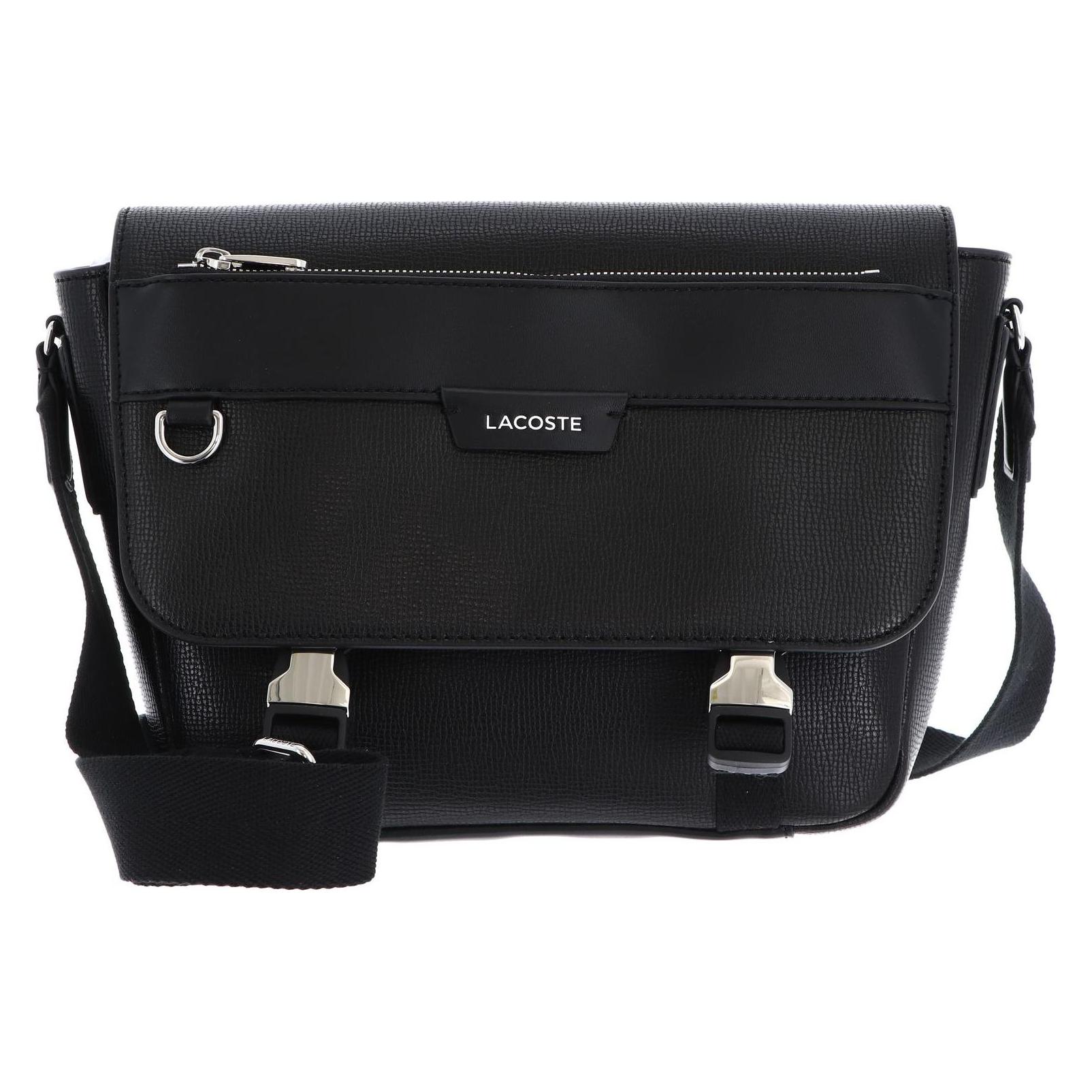 Lacoste, Herren, Handtasche, Messenger Bag, Schwarz