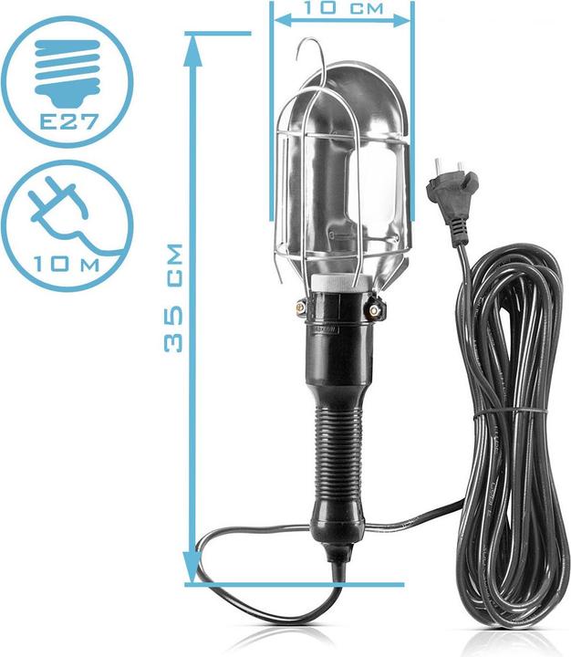 Actual product image Stahlwerk Work light with E27 socket up to max. 60W with 10 m cable