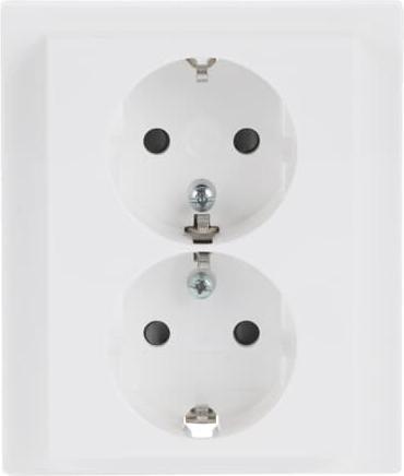 Produktbild Busch-Jaeger 202 EUJB-84 SCHUKO Doppelsteckdose volle Abdeckung 202 EUJB-84