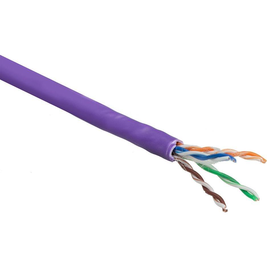 Thumbnail - ACT Cat 6 U/UTP solid installation cable without pair splitter, LSZH, CPR euroclass DCA, 24AWG, violet 3 (U/UTP, CAT6, 3...