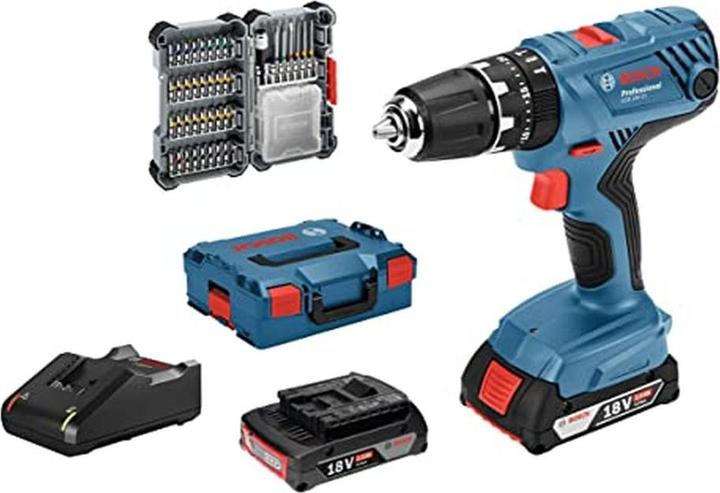 Actual product image Bosch Professional Professional 18V Impact Drill 40 pcs 2x2.0 Ah (Rechargeable battery operated)