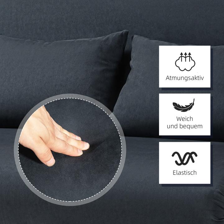 Produktbild Homcom Schlafsofa Polyester, Metall Schwarz