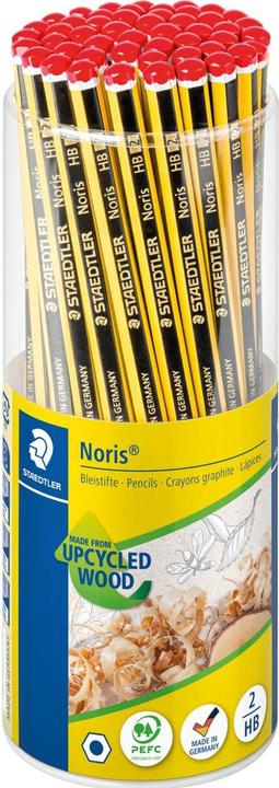 Actual product image Staedtler Noris® 120 pencil, designation of hardness: HB, design of the point: sharpened, colour of the tip: (HB, 5x)