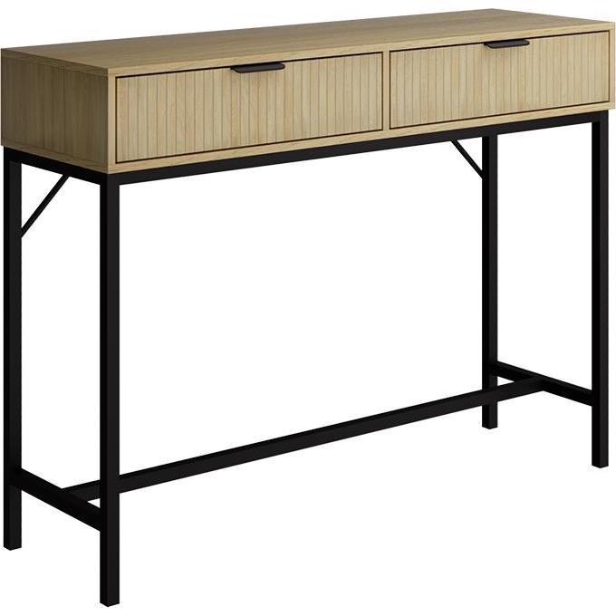 Vicco, Schminktisch, Schminktisch Lennox, Eiche/Schwarz, 100 x 75 cm mit 2 Schubladen (100 x 75 x 30 cm)