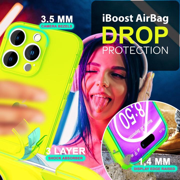 Immagine prodotto Nalia Copertura in silicone trasparente al neon (Apple iPhone 16 Pro Max)