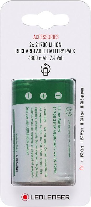 Ledlenser 2x 21700 Li-Ion Rechargeable Battery Pack Box