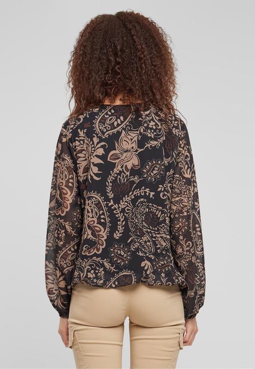 Produktbild Cloud 5ive Cloud5ive Damen Chiffon Bluse mit All Over Ornament Print (XS)